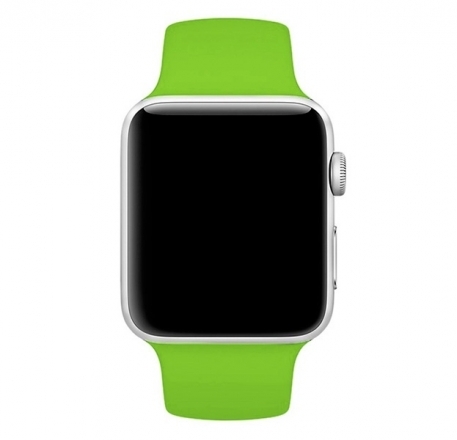 

Ремешок силиконовый для Apple Watch 38/40мм (31), ярко-зеленый, на кнопке
