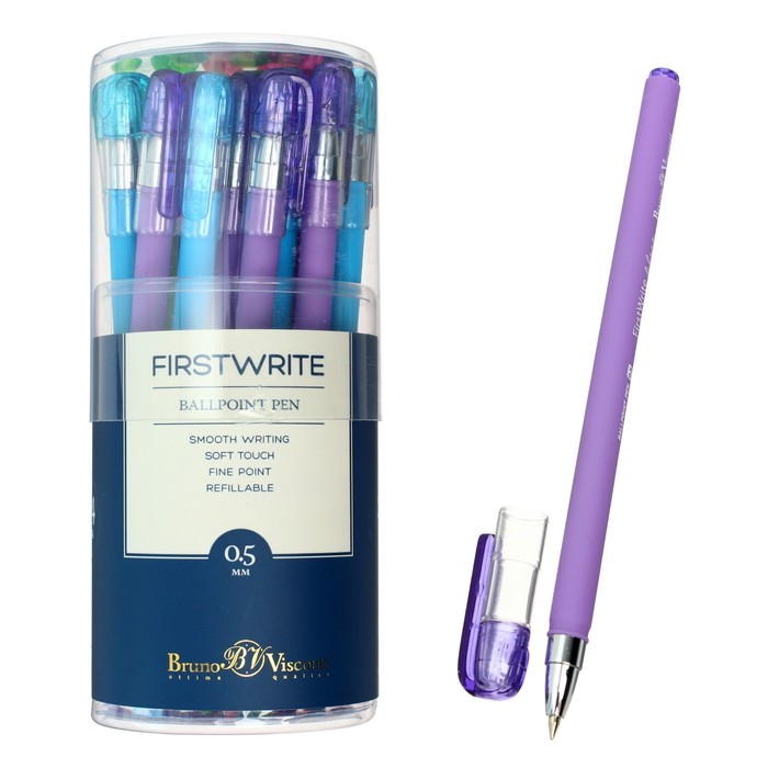 

Ручка шариковая FirstWrite Special, 0.5 мм, синие чернила, матовый корпус Silk Touch, МИКС