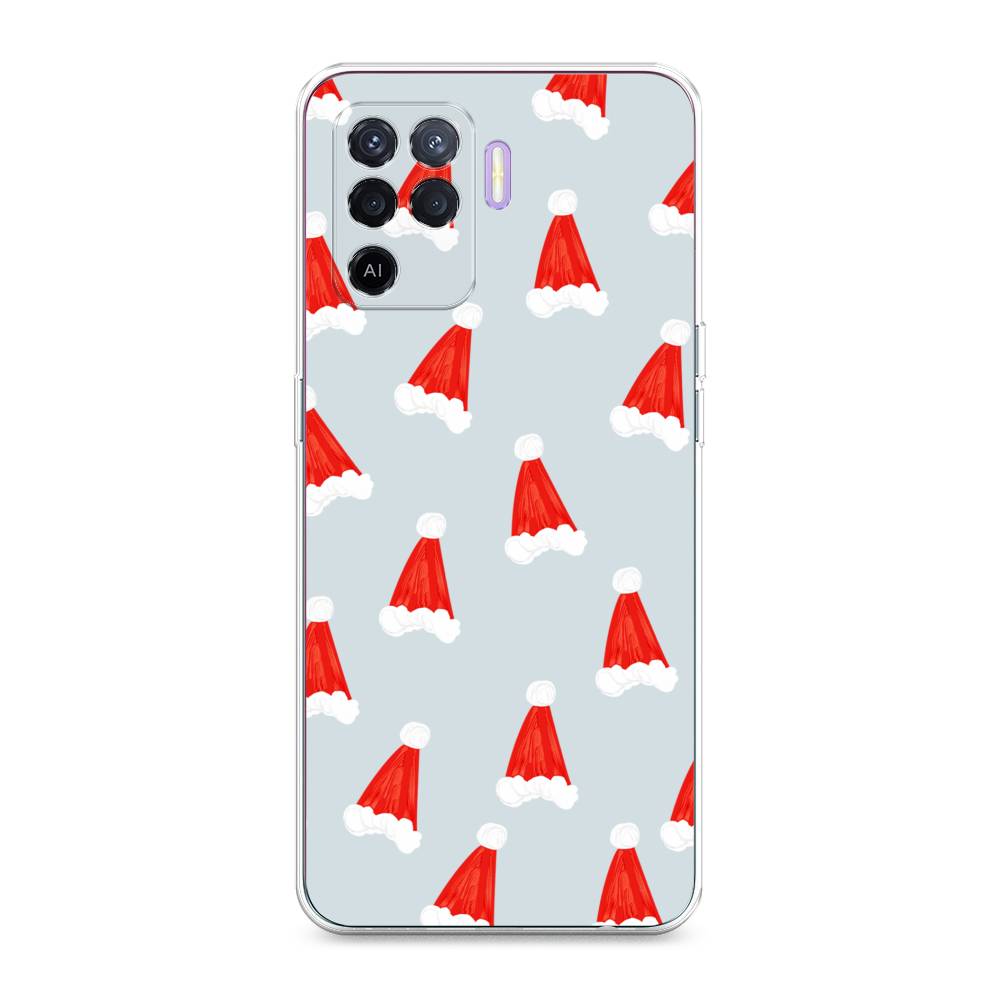 

Чехол для Oppo Reno 5 Lite "Новогодние шапочки", Белый;красный;серый, 255150-5