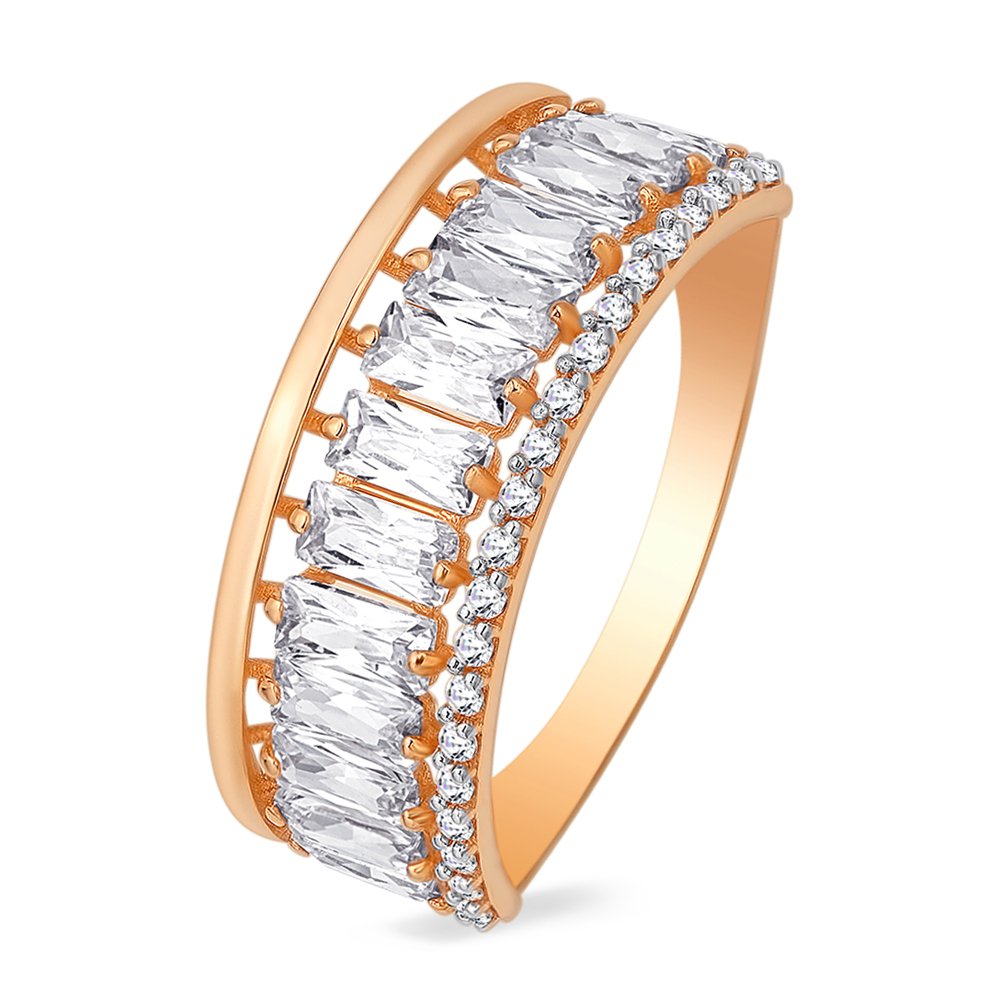 

Кольцо женское из красного золота с фианитом 585Gold 301009405, р, 301009405