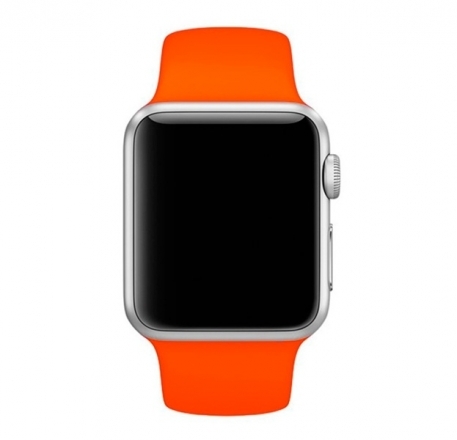 

Ремешок силиконовый для Apple Watch 38/40мм (13), оранжевый, на кнопке