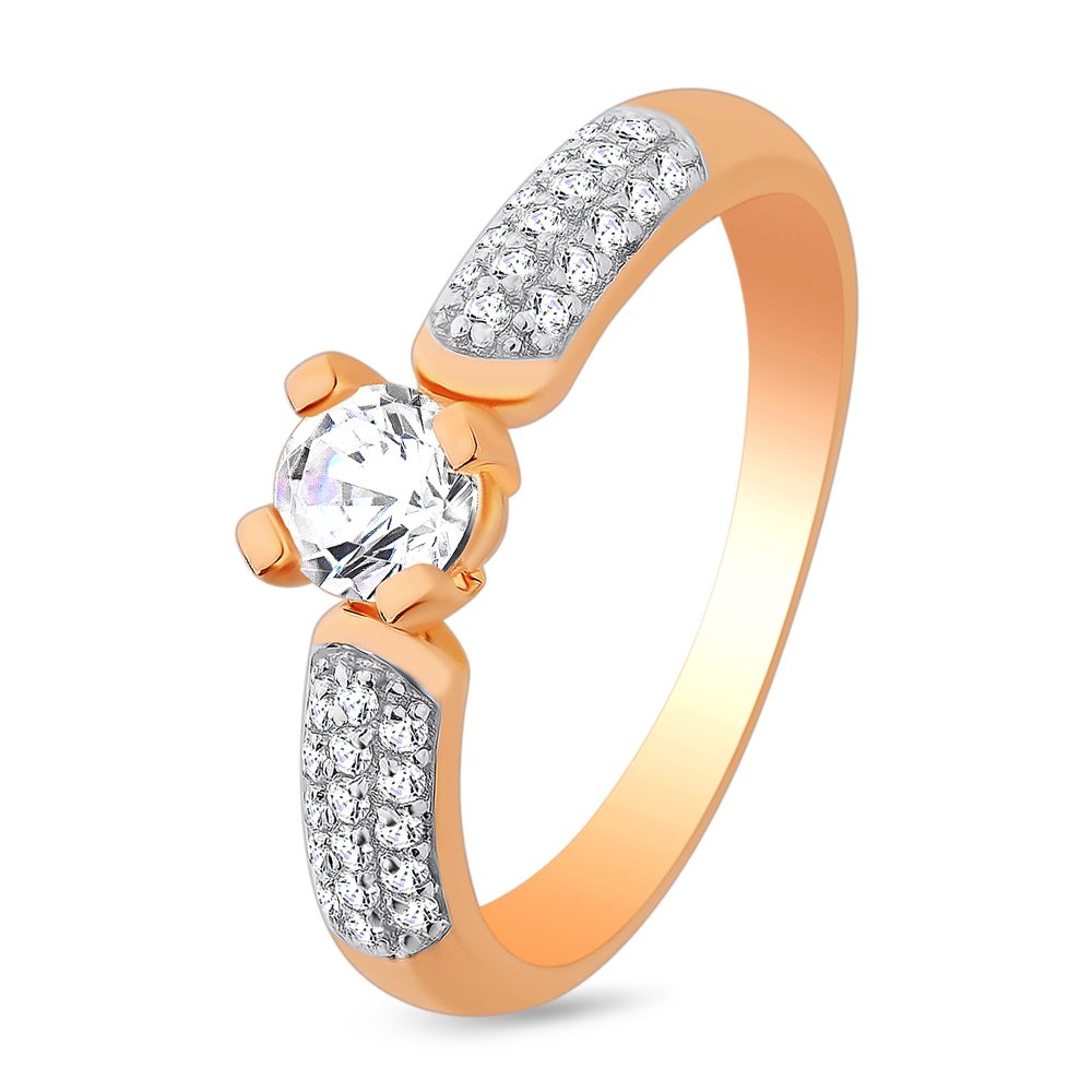 

Кольцо женское из красного золота с фианитом 585Gold 301009497, р. 17, 301009497