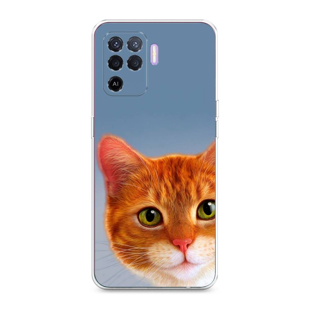 

Чехол для Oppo Reno 5 Lite "Любопытный котик", Коричневый, 255150-1