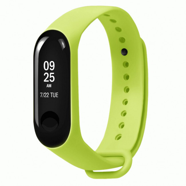 

Ремешок силиконовый для Xiaomi Mi Band 5 (24), лайм, на кнопке