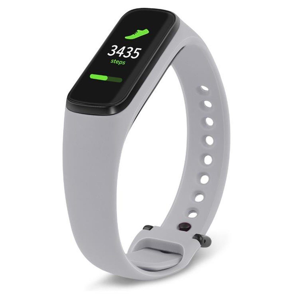 

Ремешок силиконовый для Xiaomi Mi Band 5 (22), серый, на кнопке