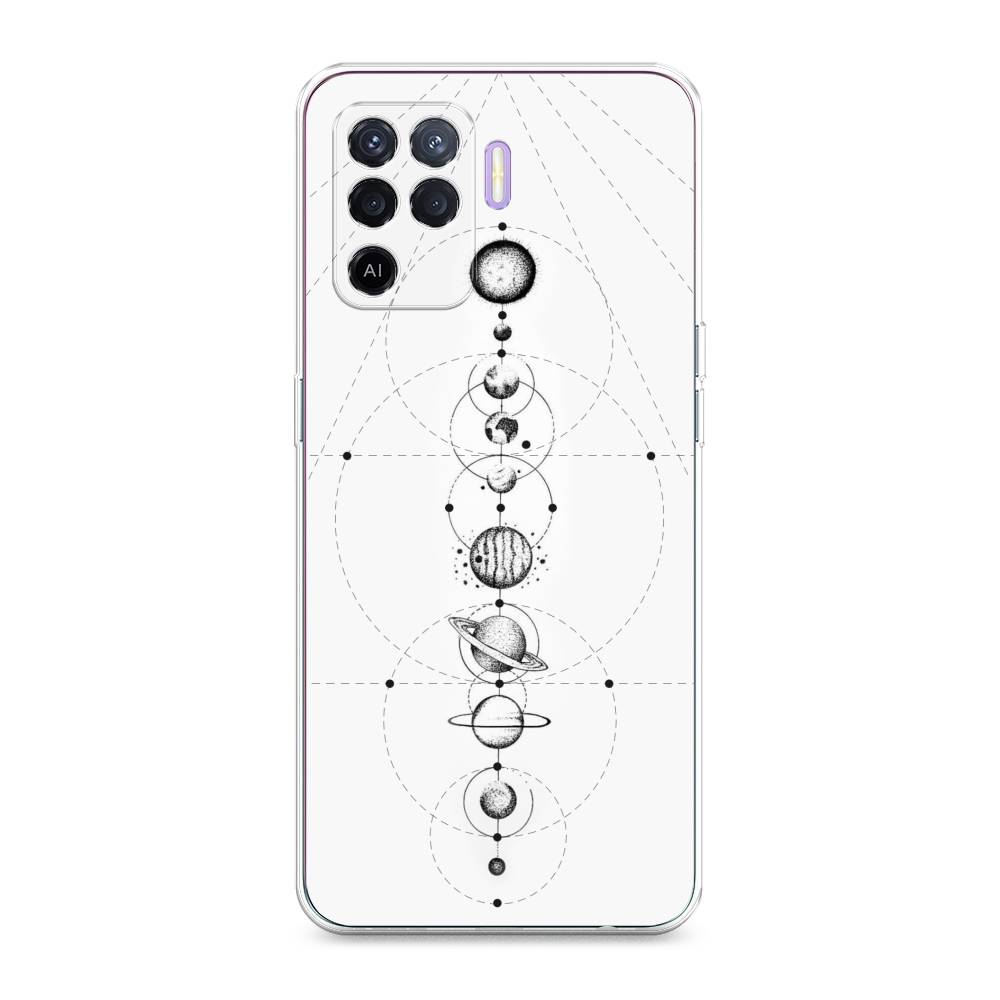 

Чехол для Oppo Reno 5 Lite "Парад планет", Серый, 255150-2