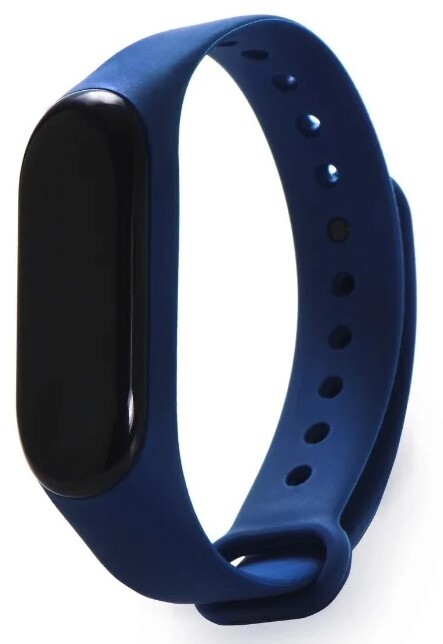 

Ремешок силиконовый для Xiaomi Mi Band 5 (2), синий, на кнопке