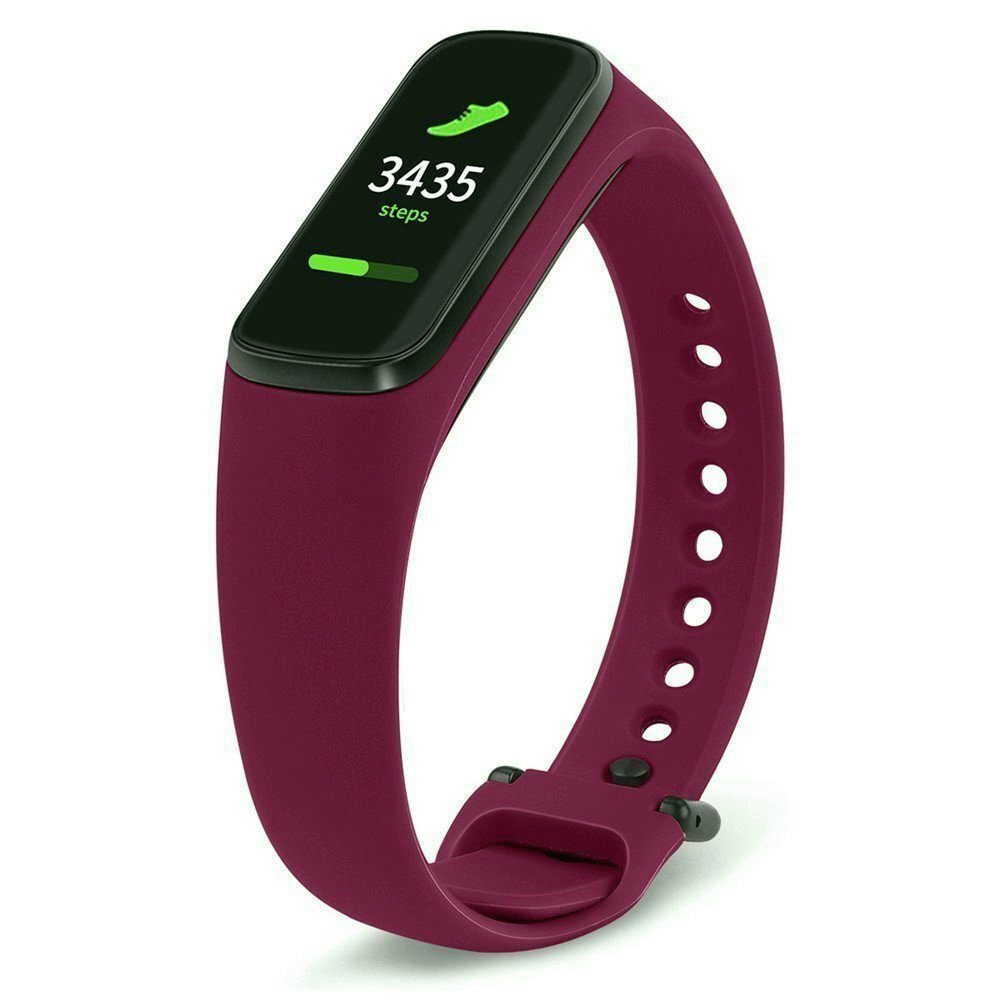 

Ремешок силиконовый для Xiaomi Mi Band 5 (16), бордовый, на кнопке
