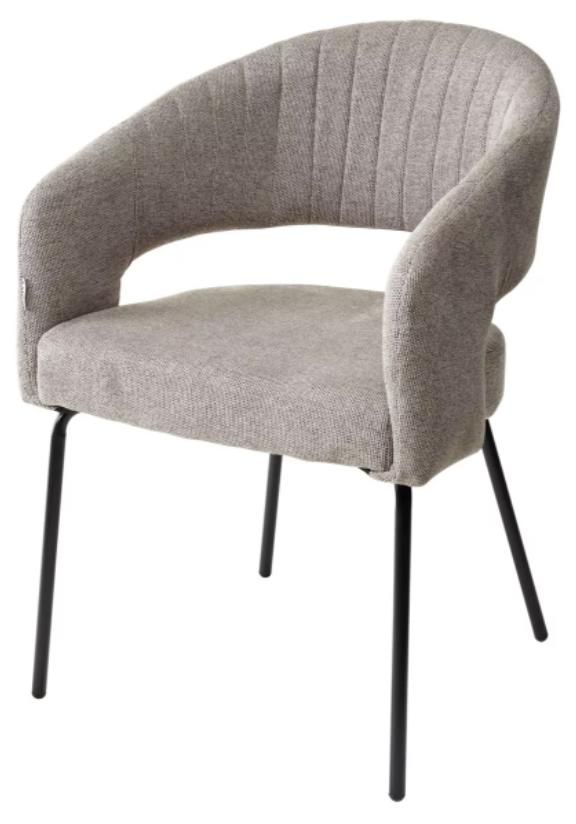 

Стул М-City SNUG (1 шт. в упаковке) WZ2042-04 серо-бежевый фактурный велюр / черный каркас, SNUG