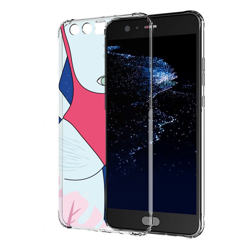 

Чехол бампер MyPads девушка-с-глазом-на-спине для Huawei P10 Plu, Прозрачный, Tocco