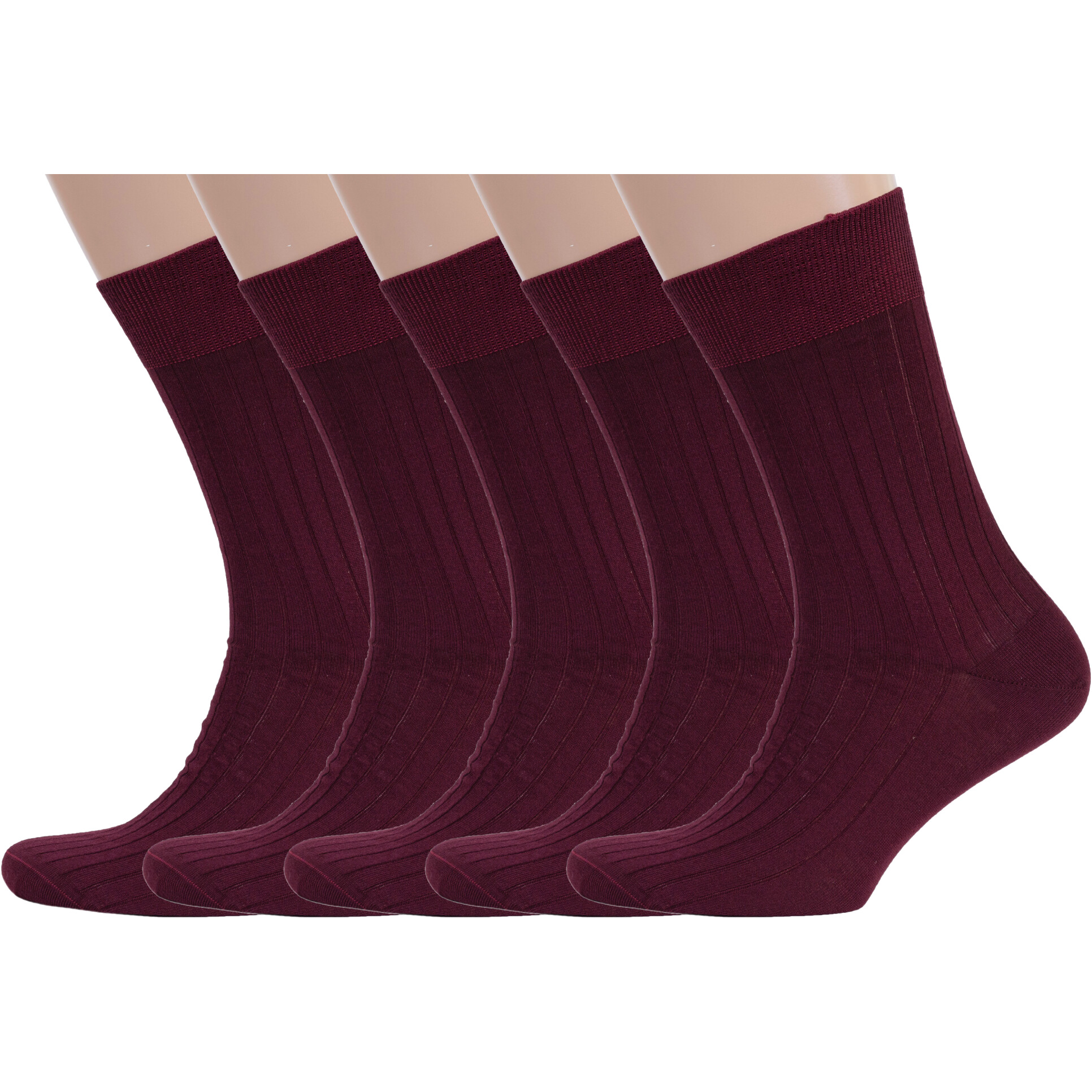 

Комплект носков мужских Rusocks 5-М3-11001 бордовых 27, 5 пар, Бордовый, 5-М3-11001