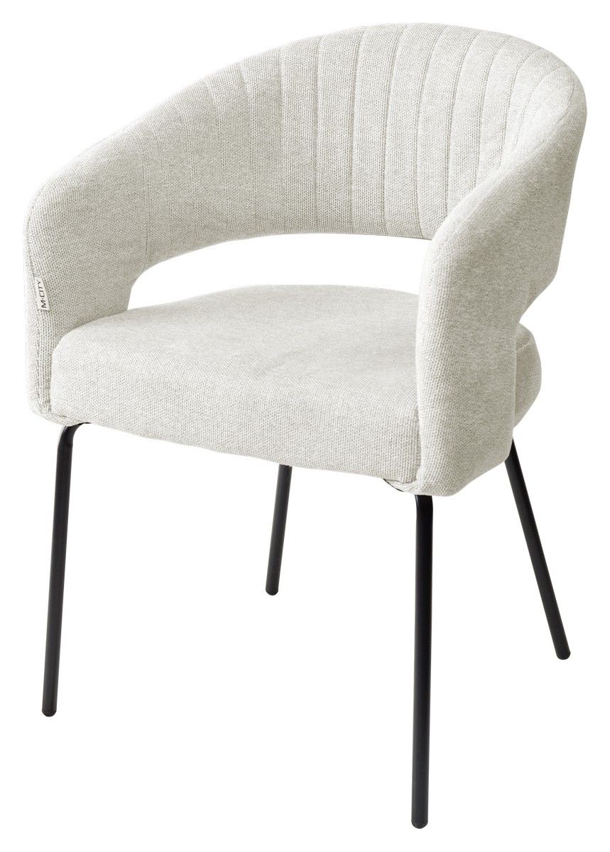 

Стул М-City SNUG (1 шт. в упаковке) WZ2042-01 молочный фактурный велюр/ черный каркас, SNUG