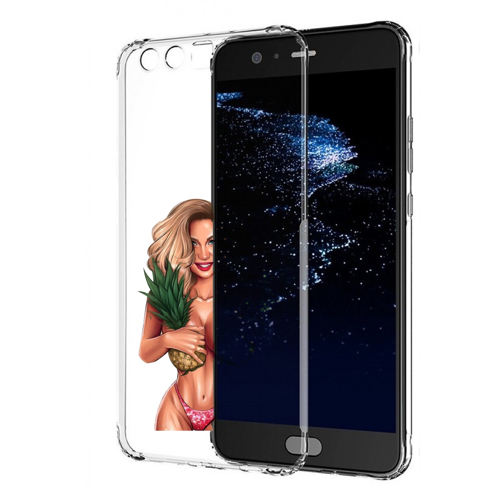 

Чехол бампер MyPads девушка-с-ананасами женский для Huawei P10 P, Прозрачный, Tocco