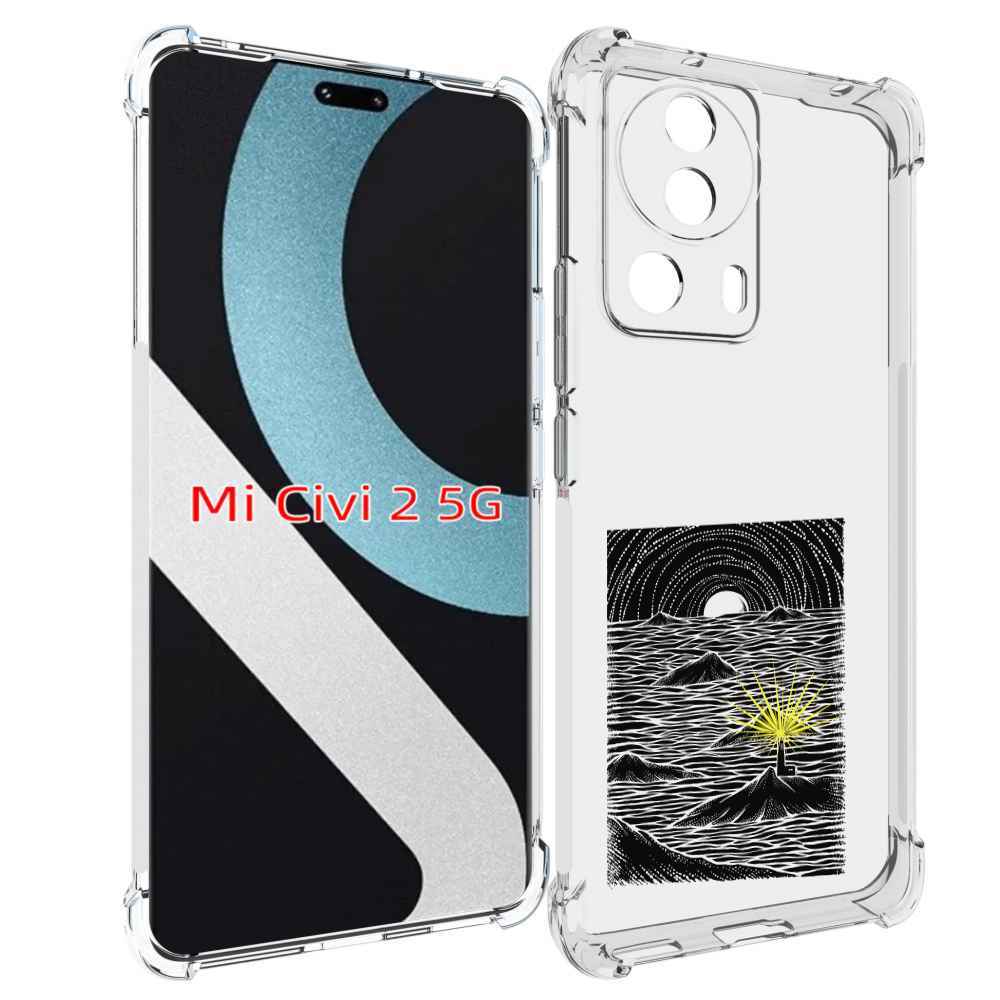 

Чехол MyPads маяк в черно белом море для Xiaomi Civi 2, Прозрачный, Tocco