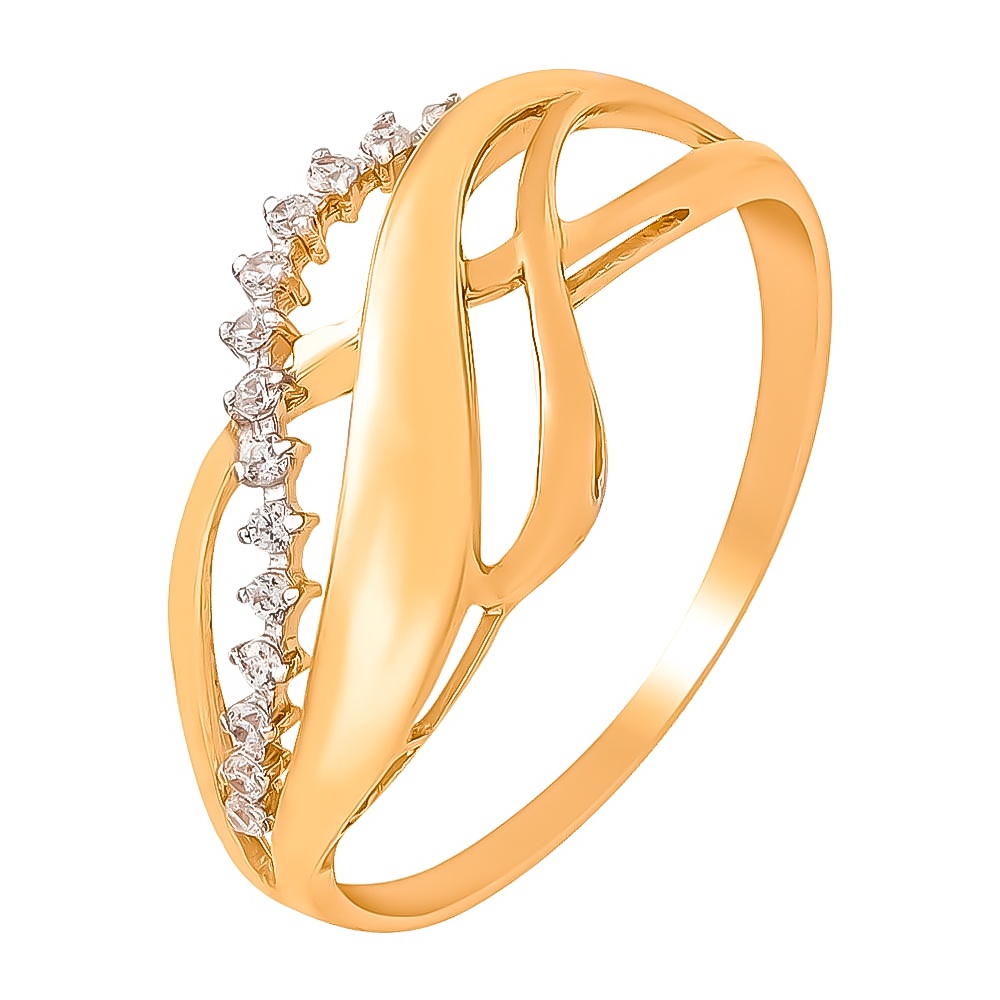 

Кольцо женское из красного золота с фианитом 585Gold 301003038, р, 301003038