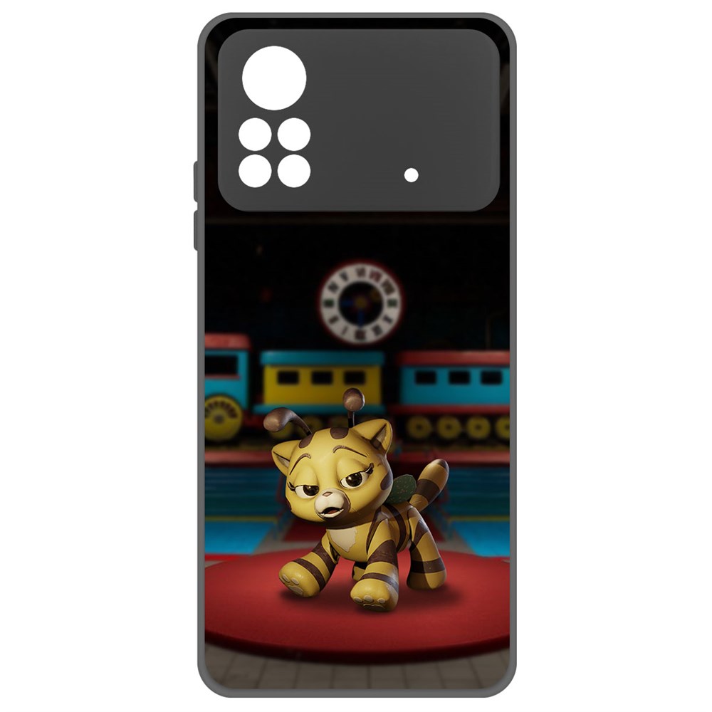 

Чехол-накладка Софт Хаги Ваги - Кошка-Пчёлка для Poco X4 Pro 5G, Черный