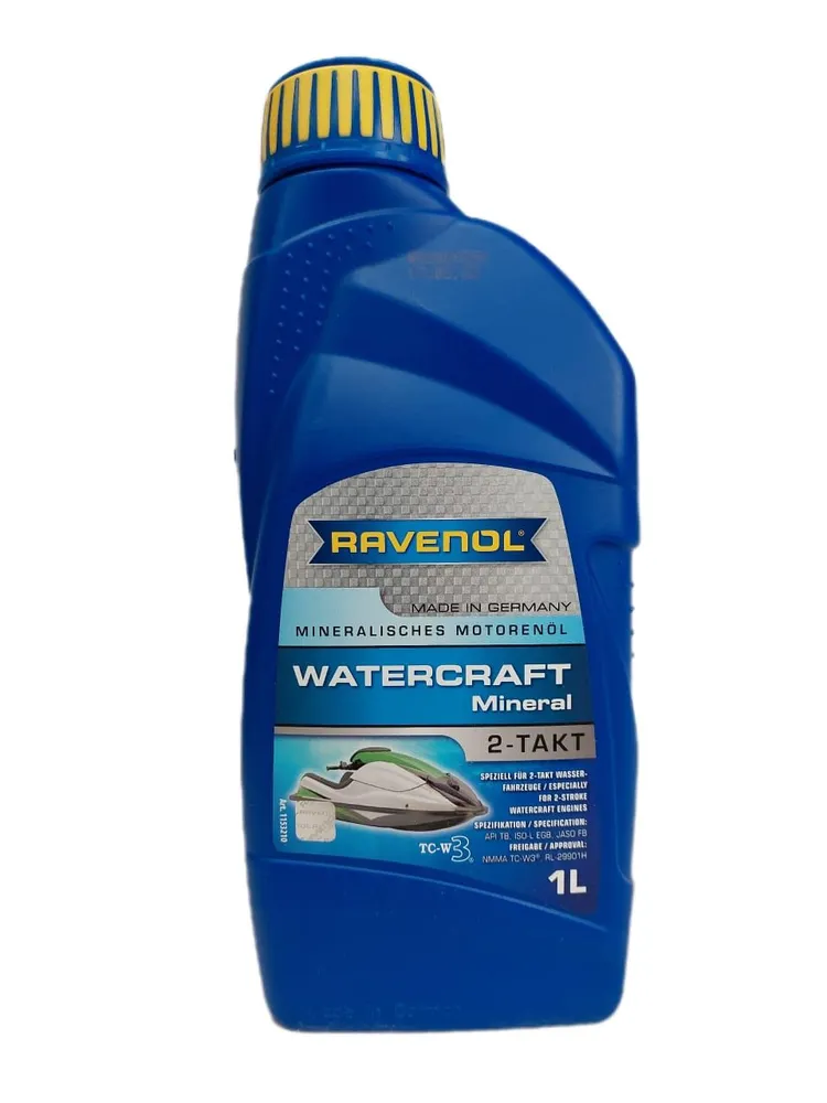 Моторное масло RAVENOL WATERCRAFT MINERAL 2T, минеральное, 1 л.