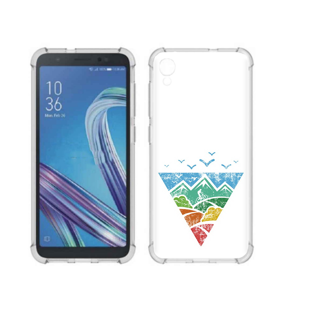 

Чехол MyPads Tocco для Asus ZenFone Live L1 (G552KL) Лес земля море чайки, Прозрачный, Tocco