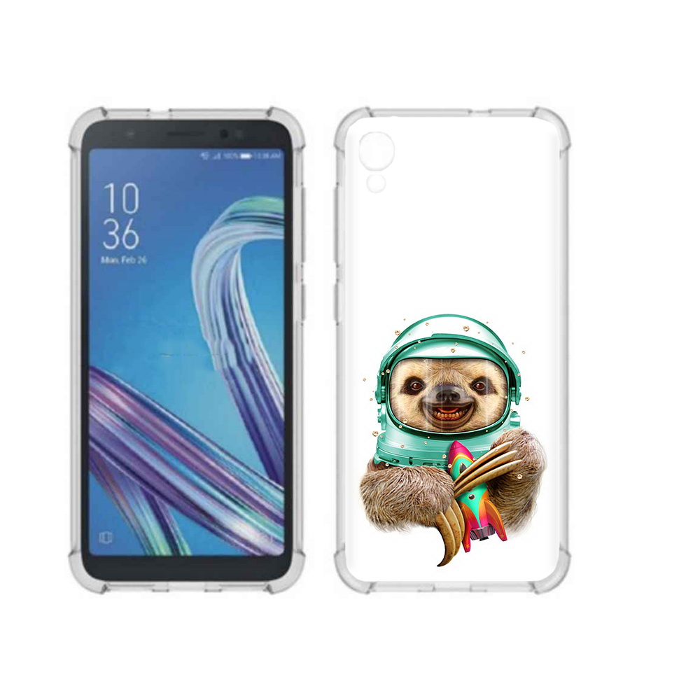 

Чехол MyPads Tocco для Asus ZenFone Live L1 (G552KL) Ленивец астронавт (PT113202.648.104), Прозрачный, Tocco