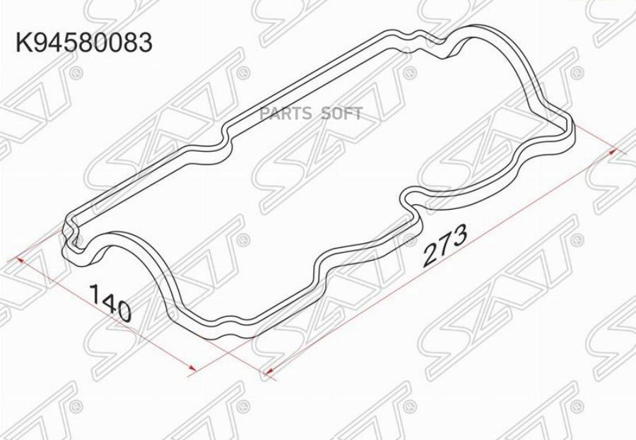 SAT K94580083 Прокладка клапанной крышки DW Matiz/Tico 0.8 F8CV 98-, CH Spark 0.8 05- 1шт