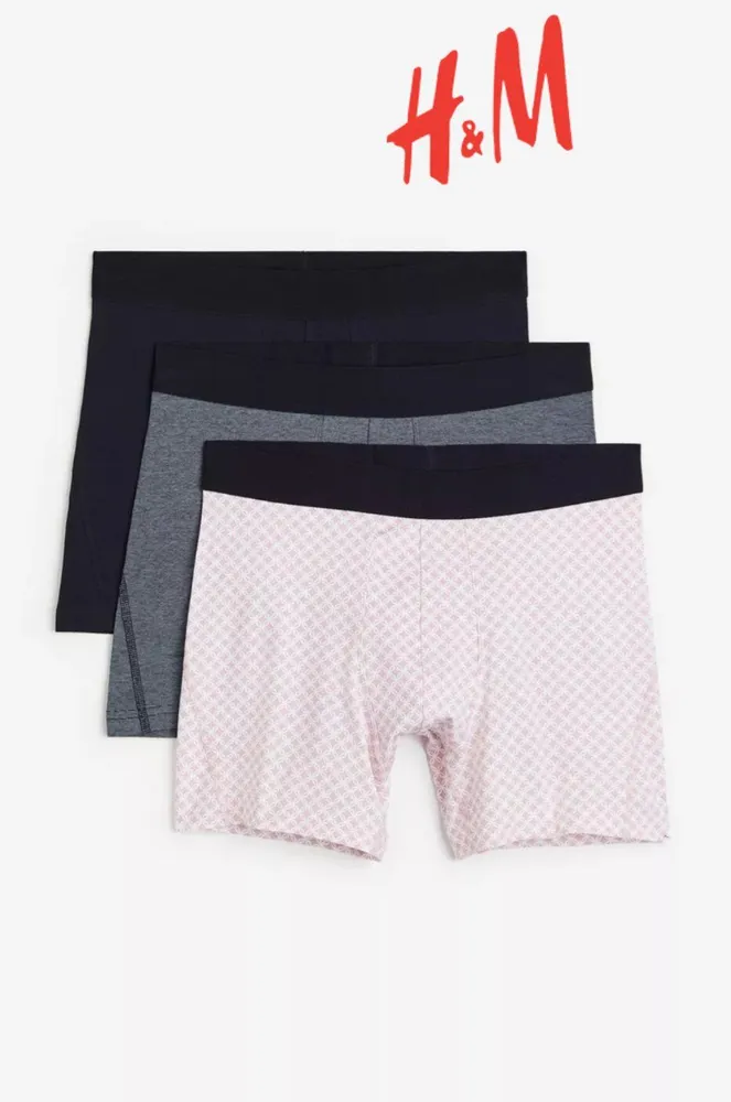 

Комплект трусов мужских H&M 308 белых, серых, черных M, 3 шт., Белый;серый;черный, 308