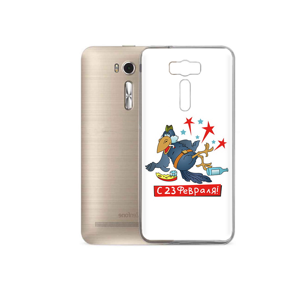 Чехол MyPads Tocco для Asus ZenFone 2 Laser (ZE500KL) 23 февраля веселая птица