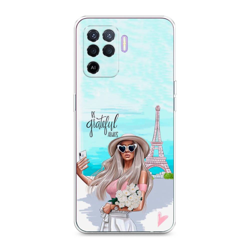 

Чехол для Oppo Reno 5 Lite "Селфи Париж", Голубой;бежевый, 255150-6