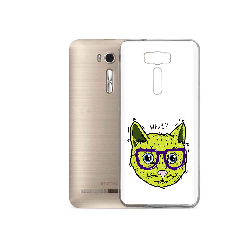 

Чехол MyPads Tocco для Asus ZenFone 2 Laser (ZE500KL) Зеленый кот (PT16965.647.86), Прозрачный, Tocco