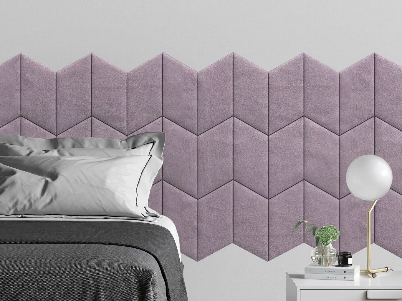 

Мягкое изголовье кровати Velour Pink 30х45PL см 2 шт., Розовый