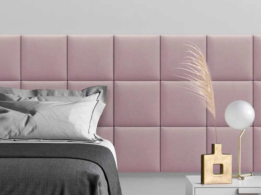

Мягкое изголовье кровати Velour Pink 30х30 см 1 шт., Розовый