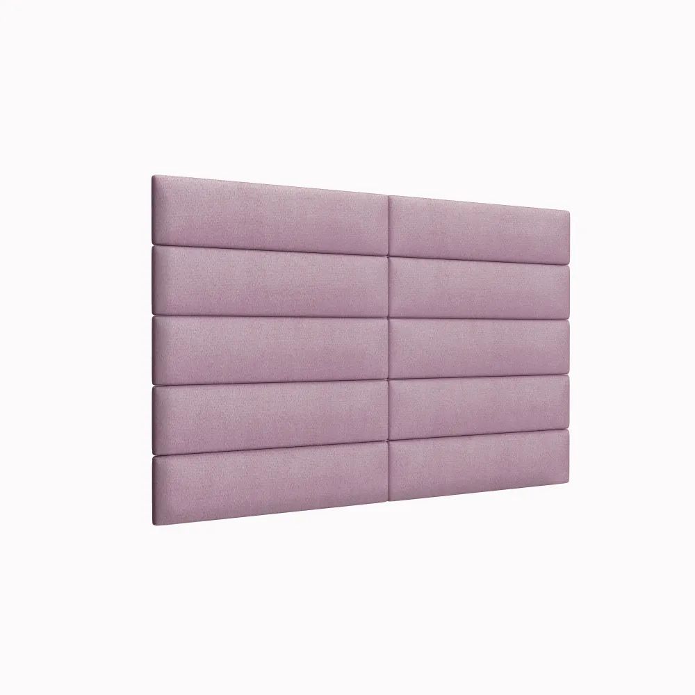 

Мягкое изголовье кровати Velour Pink 15х60 см 4 шт., Розовый