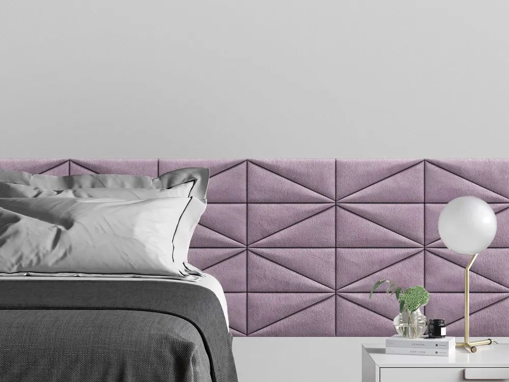 

Мягкое изголовье кровати Velour Pink 15х30PL см 2 шт., Розовый