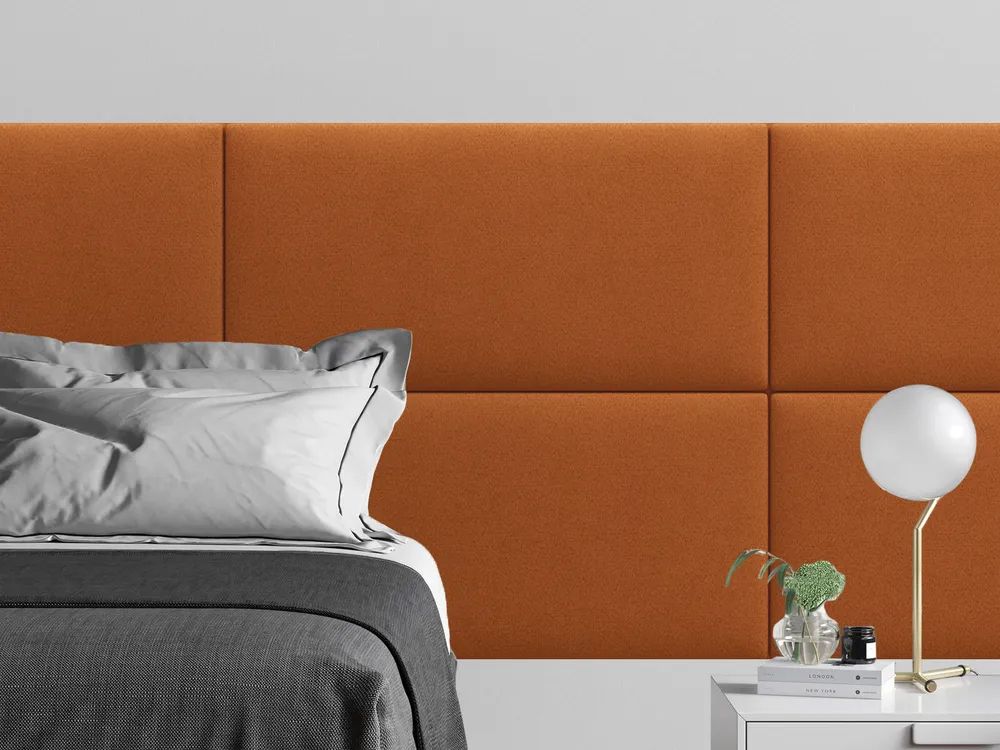 

Мягкое изголовье кровати Velour Orange 50х100 см 1 шт., Оранжевый