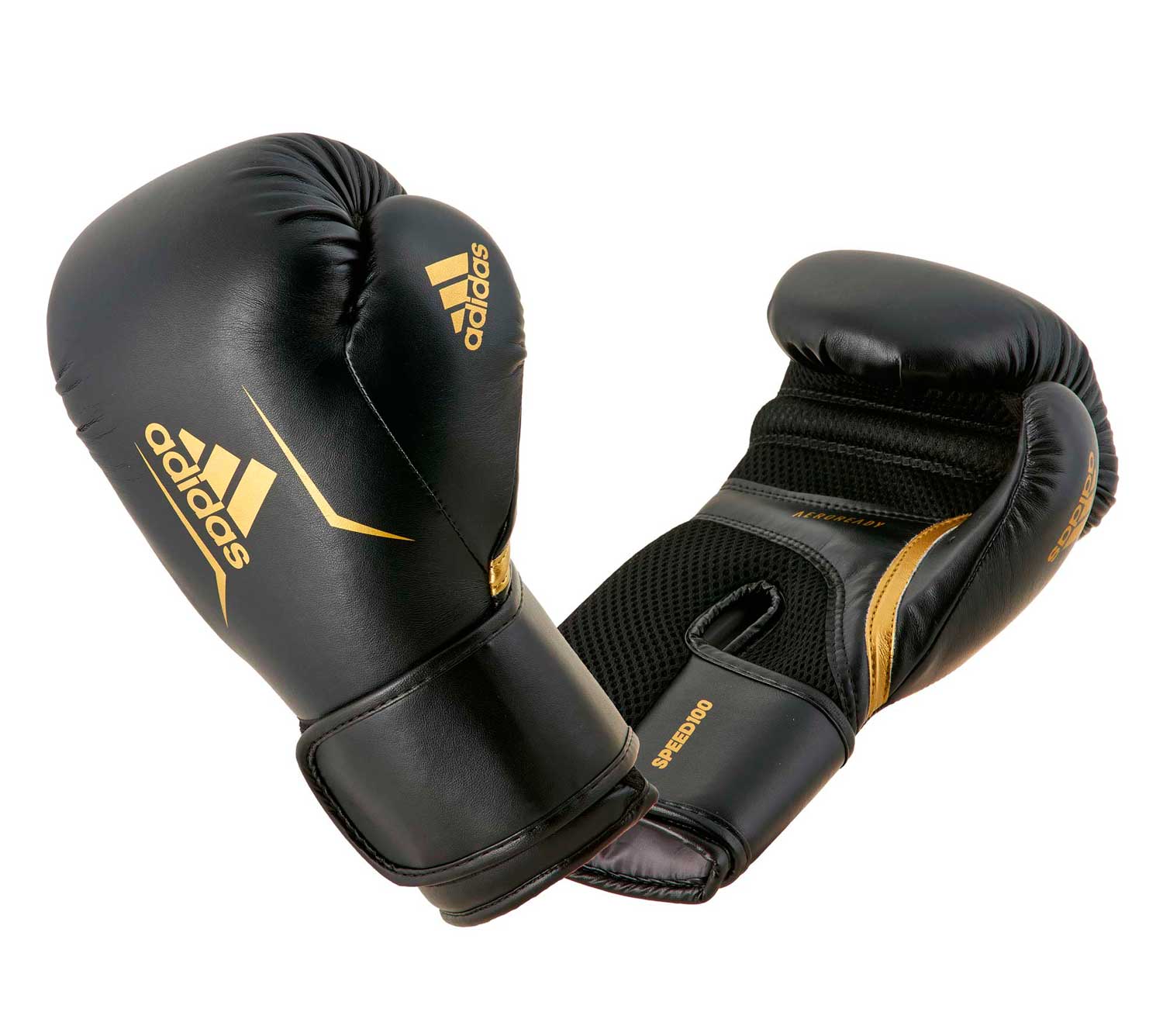 

Перчатки боксерские Adidas Speed 100 чёрно-золотые, 12 унций, Speed 100