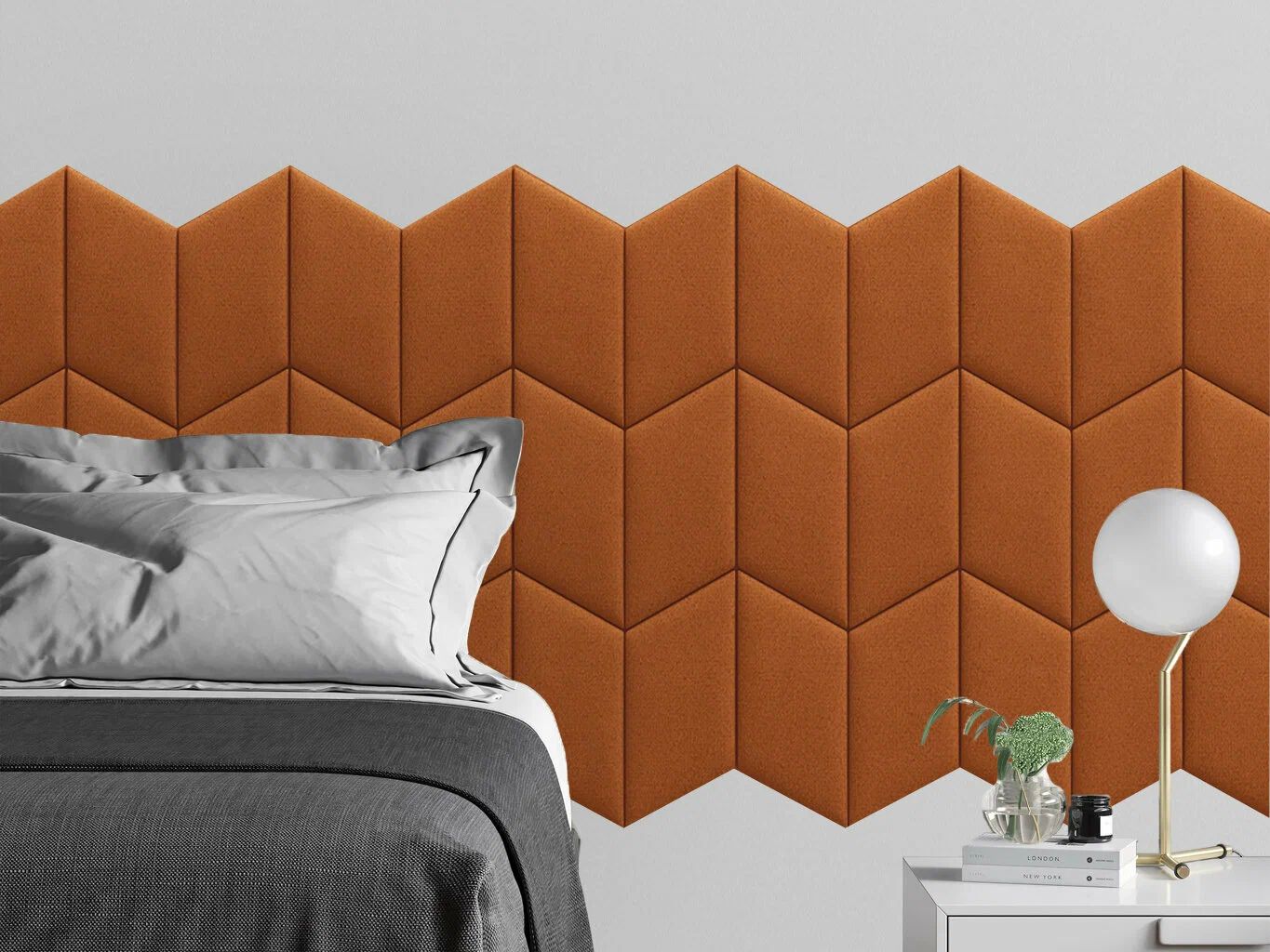 

Мягкое изголовье кровати Velour Orange 30х45PL см 2 шт., Оранжевый