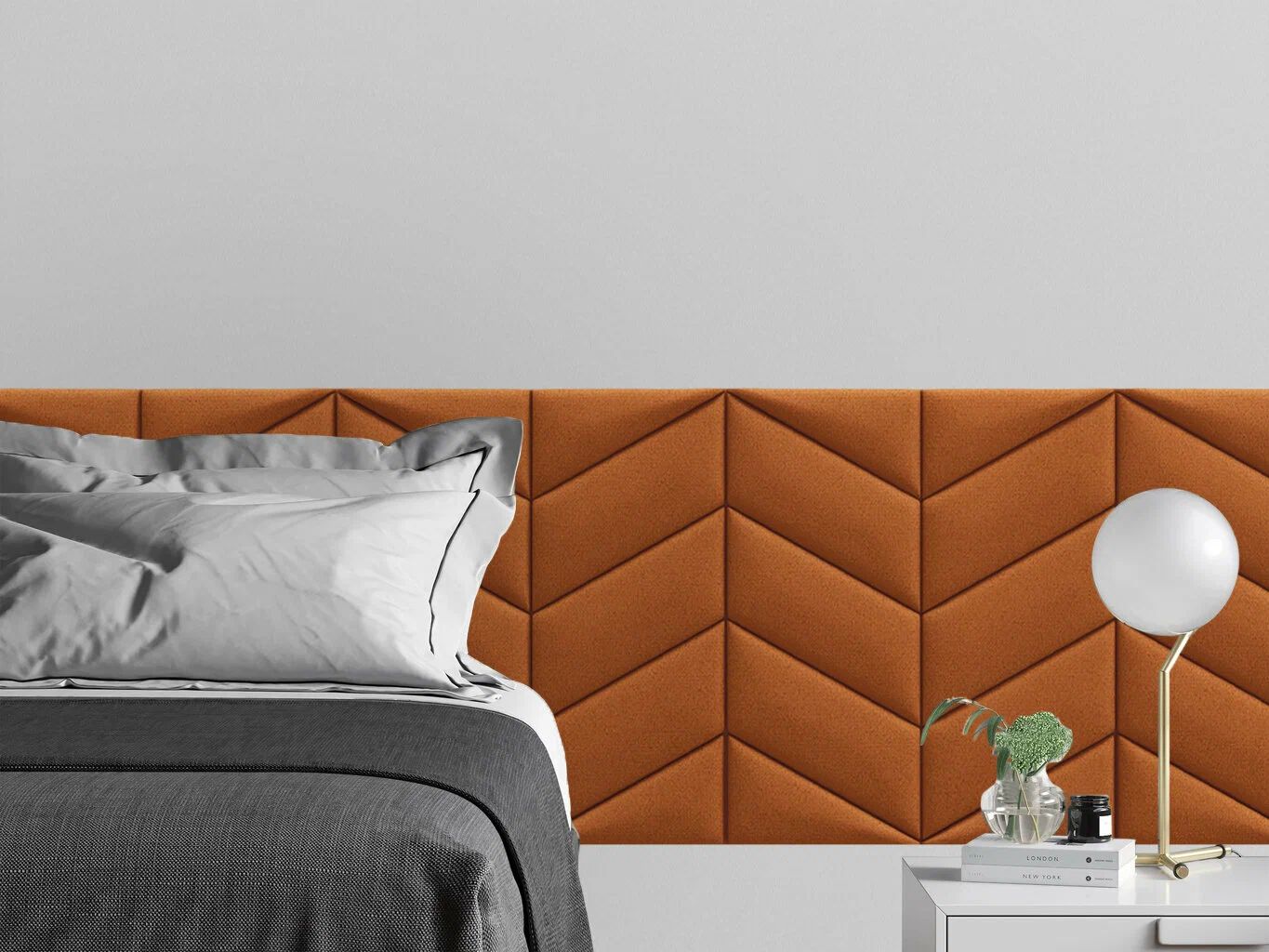 

Мягкое изголовье кровати Velour Orange 30х30PL см 2 шт., Оранжевый