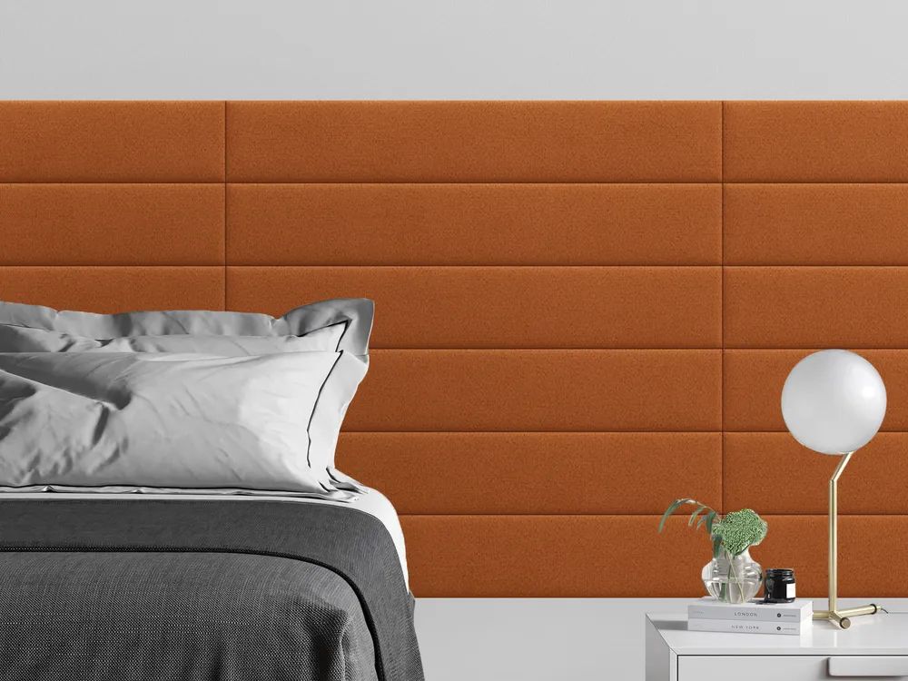 

Мягкое изголовье кровати Velour Orange 15х90 см 4 шт., Оранжевый