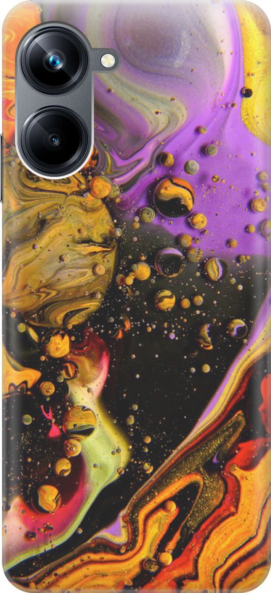 

Силиконовый чехол на Realme 10 Pro "Разноцветные капли", Желтый;оранжевый, 158581