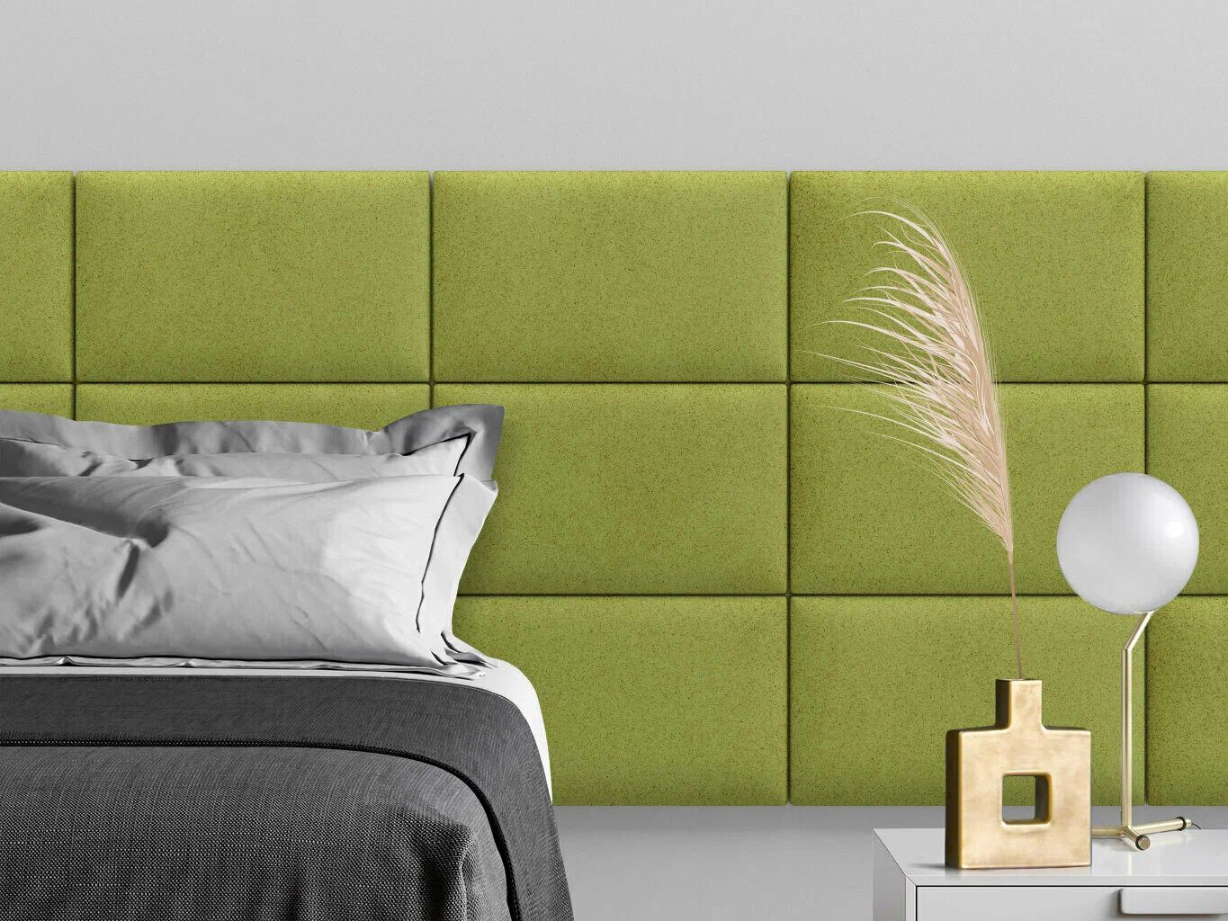 

Мягкое изголовье кровати Velour Oliva 30х50 см 4 шт., Зеленый