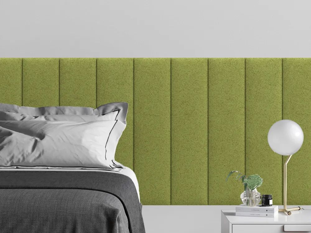

Мягкое изголовье кровати Velour Oliva 20х80 см 4 шт., Зеленый