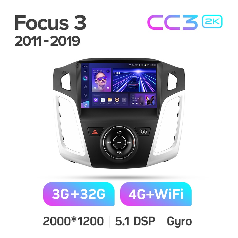 Магнитола TEYES FORD FOCUS 3 2011-2019 г рамка с джостикомCC3 2K 432 ГБ 3489000₽