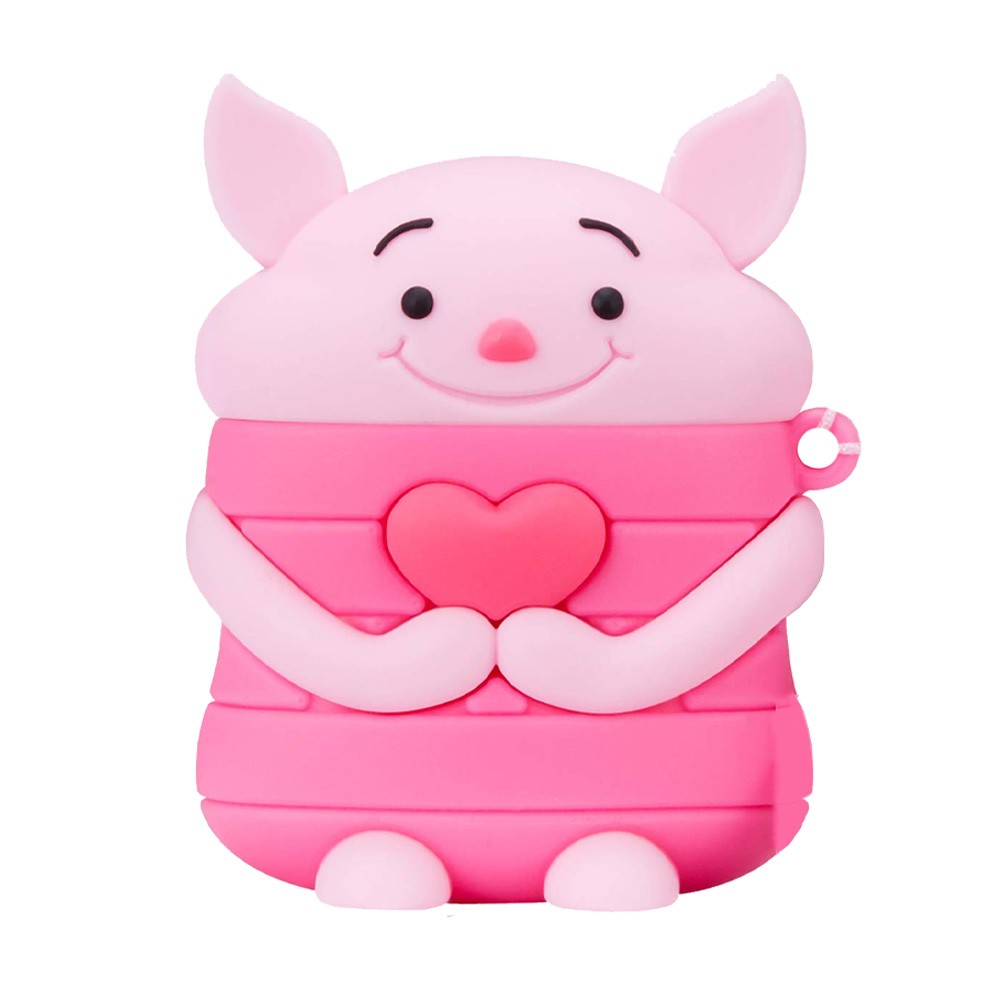 фото Чехол igrape с карабином для airpods 2/1 piglet with a heart
