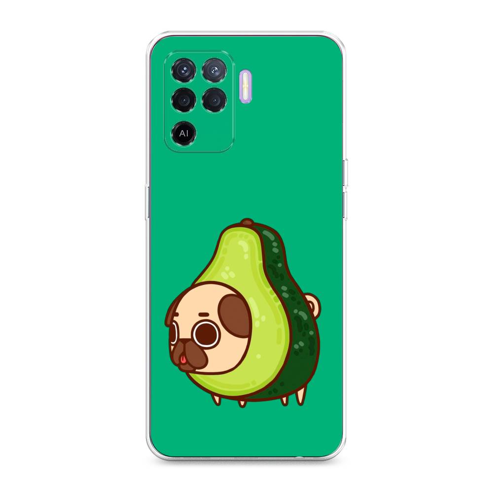 

Чехол для Oppo Reno 5 Lite "Мопс авокадик", Зеленый, 255150-1