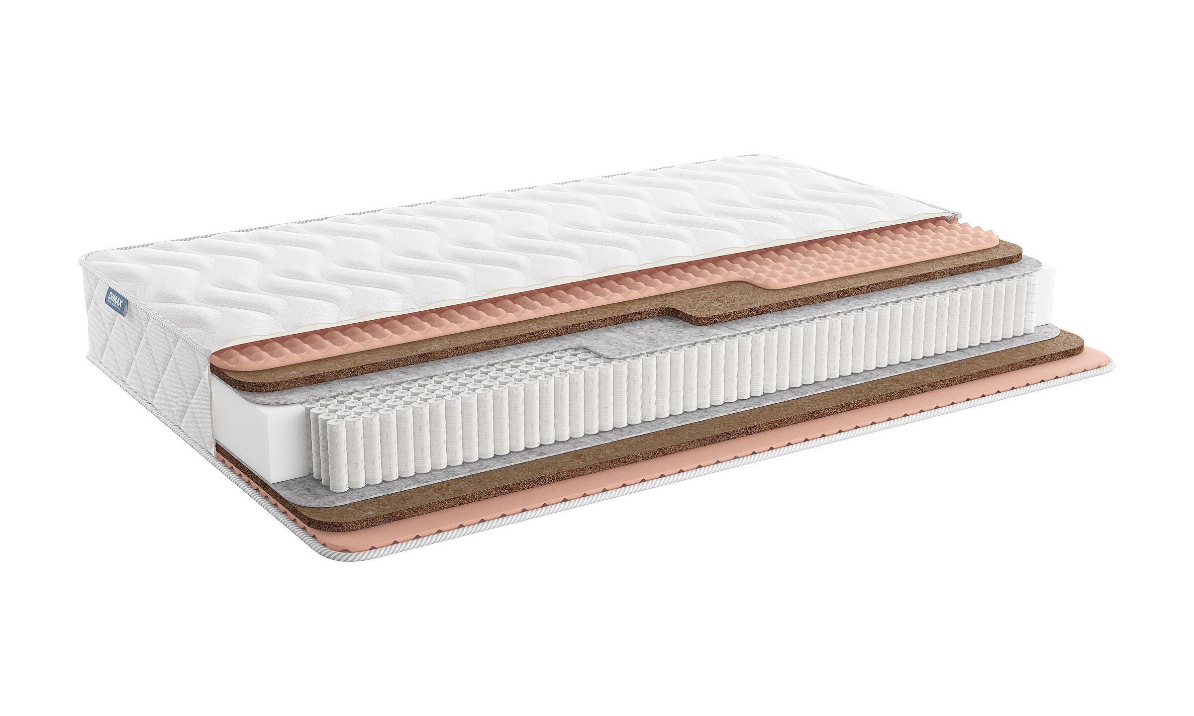 

Матрас Dimax Relmas Twin Cocos S1000 180х190, Бежевый;белый;серый;серебристый, Relmas Twin Cocos S1000