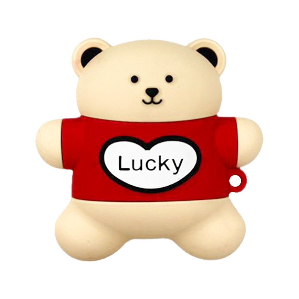 фото Чехол igrape с карабином для airpods 2/1 teddy bear in a red t-shirt