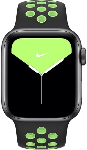 

Ремешок силиконовый перфорированный NK для Apple Watch 38/40мм (10), черный+зеленый,