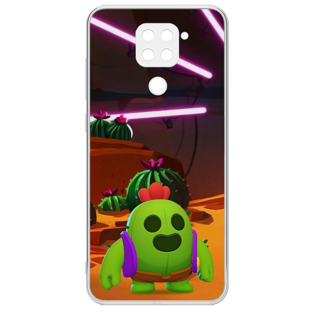 Чехол-накладка Brawl Stars-Спайк для Xiaomi Redmi Note 9