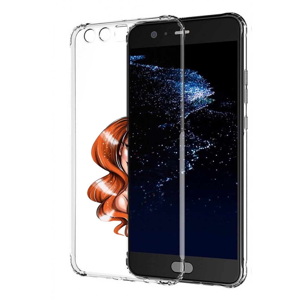 

Чехол бампер MyPads девушка-клоун для Huawei P10 Plus противоуда, Прозрачный, Tocco