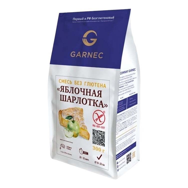 Смесь для выпечки Garnec Яблочная шарлотка без глютена 300 г