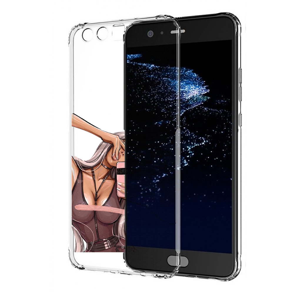 

Чехол бампер MyPads девушка-в-прозрачной-одежде для Huawei P10 P, Прозрачный, Tocco